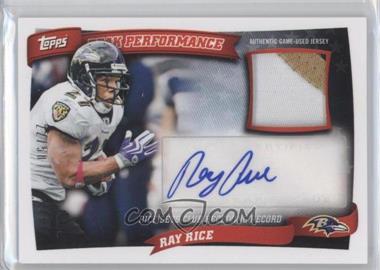 2010 Topps - Peak Performance Autographed Relics #PPAR-RR - Ray Rice /50