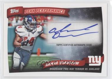 2010 Topps - Peak Performance Autographs #PPA-ABR - Ahmad Bradshaw