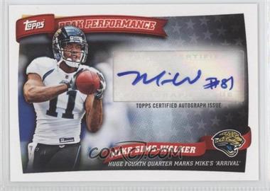 2010 Topps - Peak Performance Autographs #PPA-MSW - Mike Sims-Walker