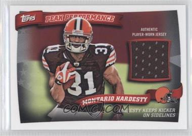 2010 Topps - Peak Performance Relics #PPR-MH - Montario Hardesty