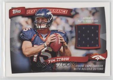 2010 Topps - Peak Performance Relics #PPR-TT - Tim Tebow