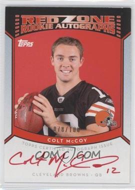 2010 Topps - Red Zone Rookie Autographs #RZRA-CM - Colt McCoy /100