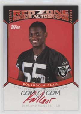 2010 Topps - Red Zone Rookie Autographs #RZRA-RM - Rolando McClain /100