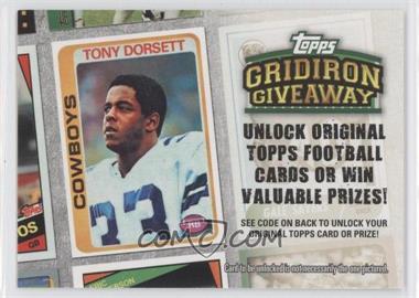 2010 Topps - Redemption Gridiron Giveaway #GG-7 - Tony Dorsett
