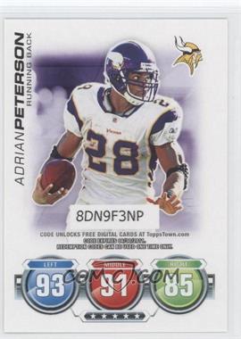 2010 Topps Attax - Code Cards #_ADPE - Adrian Peterson