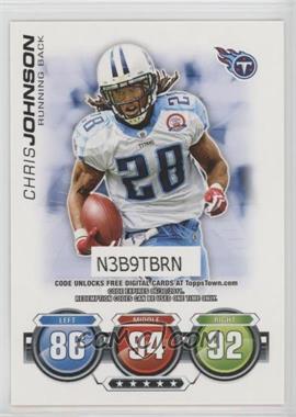 2010 Topps Attax - Code Cards #_CHJO - Chris Johnson