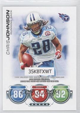 2010 Topps Attax - Code Cards #_CHJO - Chris Johnson