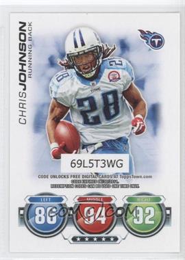 2010 Topps Attax - Code Cards #_CHJO - Chris Johnson