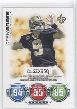 2010 Topps Attax - Code Cards #_DRBR - Drew Brees