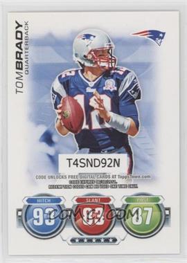 2010 Topps Attax - Code Cards #_TOBR - Tom Brady