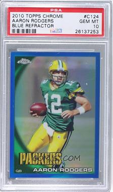 2010 Topps Chrome - [Base] - Blue Refractor #C124 - Aaron Rodgers /199 [PSA 10 GEM MT]