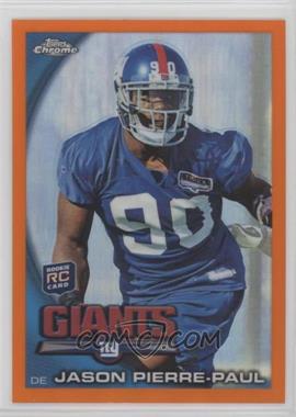 2010 Topps Chrome - [Base] - Rack Pack Orange Refractor #C201 - Jason Pierre-Paul