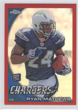 2010 Topps Chrome - [Base] - Red Refractor #C140 - Ryan Mathews /25