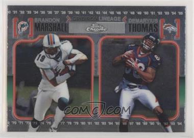 2010 Topps Chrome - Gridiron Lineage #CGL-MT - Brandon Marshall, Demaryius Thomas