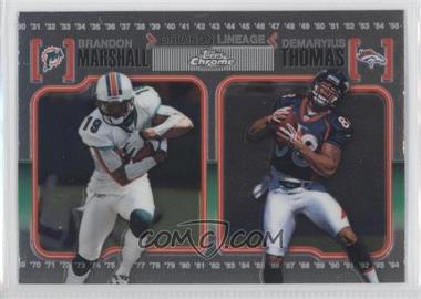 2010 Topps Chrome - Gridiron Lineage #CGL-MT - Brandon Marshall, Demaryius Thomas