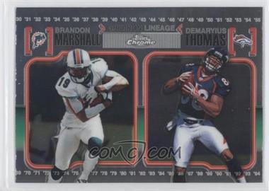 2010 Topps Chrome - Gridiron Lineage #CGL-MT - Brandon Marshall, Demaryius Thomas