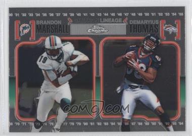 2010 Topps Chrome - Gridiron Lineage #CGL-MT - Brandon Marshall, Demaryius Thomas