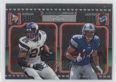 2010 Topps Chrome - Gridiron Lineage #CGL-PB - Adrian Peterson, Jahvid Best