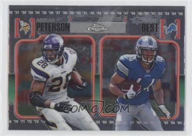 2010 Topps Chrome - Gridiron Lineage #CGL-PB - Adrian Peterson, Jahvid Best [EX to NM]