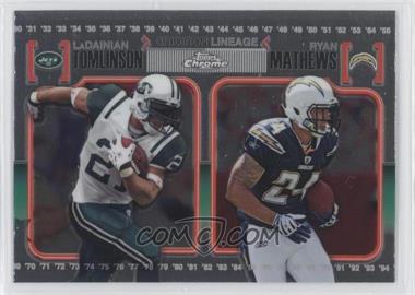 2010 Topps Chrome - Gridiron Lineage #CGL-TM - LaDainian Tomlinson, Ryan Mathews