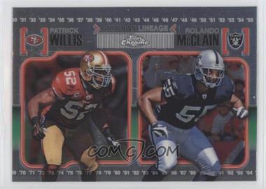 2010 Topps Chrome - Gridiron Lineage #CGL-WM - Patrick Willis, Rolando McClain [EX to NM]