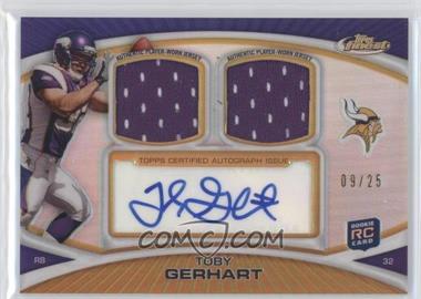 2010 Topps Finest - Autograph Dual Relic - Gold Refractor #FADR-TG - Toby Gerhart /25