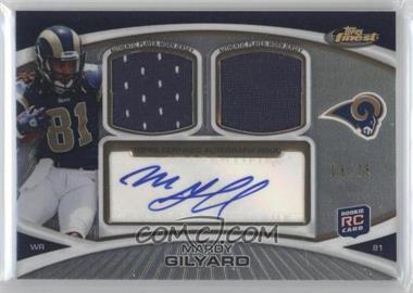 2010 Topps Finest - Autograph Dual Relic - Refractors #FADR-MG - Mardy Gilyard /75