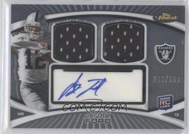 2010 Topps Finest - Autograph Dual Relic #FADR-JF - Jacoby Ford /350