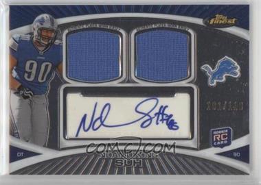2010 Topps Finest - Autograph Dual Relic #FADR-NS - Ndamukong Suh /110