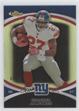 2010 Topps Finest - [Base] - Black Refractor #6 - Brandon Jacobs /99