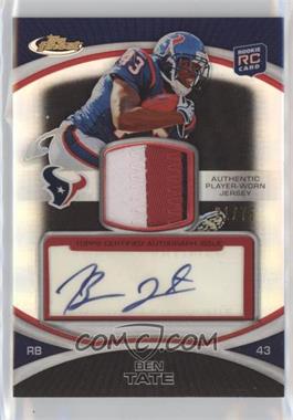 2010 Topps Finest - [Base] - Rookie Patch Autographs Black Refractor #101 - Ben Tate /75