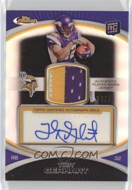 2010 Topps Finest - [Base] - Rookie Patch Autographs Black Refractor #17 - Toby Gerhart /75