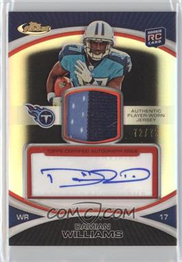 2010 Topps Finest - [Base] - Rookie Patch Autographs Black Refractor #41 - Damian Williams /75