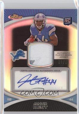 2010 Topps Finest - [Base] - Rookie Patch Autographs Black Refractor #59 - Jahvid Best /75