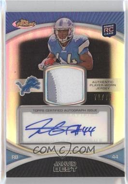 2010 Topps Finest - [Base] - Rookie Patch Autographs Black Refractor #59 - Jahvid Best /75