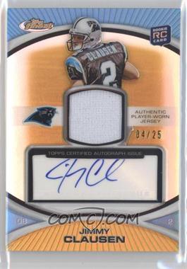 2010 Topps Finest - [Base] - Rookie Patch Autographs Gold Refractor #43 - Jimmy Clausen /25
