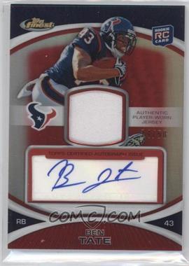 2010 Topps Finest - [Base] - Rookie Patch Autographs Red Refractor #101 - Ben Tate /50