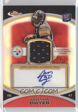 2010 Topps Finest - [Base] - Rookie Patch Autographs Red Refractor #37 - Jonathan Dwyer /50