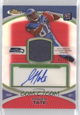 2010 Topps Finest - [Base] - Rookie Patch Autographs Red Refractor #65 - Golden Tate /50