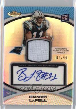 2010 Topps Finest - [Base] - Rookie Patch Autographs Refractor #104 - Brandon LaFell /99