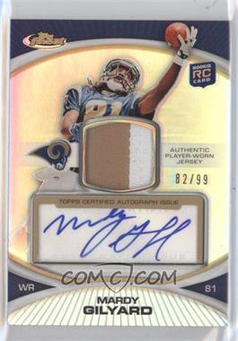2010 Topps Finest - [Base] - Rookie Patch Autographs Refractor #32 - Mardy Gilyard /99