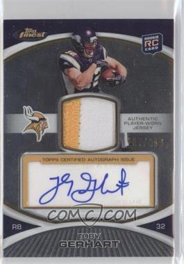 2010 Topps Finest - [Base] - Rookie Patch Autographs #17 - Toby Gerhart /399
