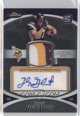 2010 Topps Finest - [Base] - Rookie Patch Autographs #17 - Toby Gerhart /399
