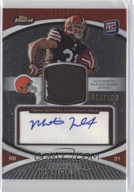 2010 Topps Finest - [Base] - Rookie Patch Autographs #83 - Montario Hardesty /400