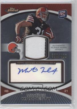 2010 Topps Finest - [Base] - Rookie Patch Autographs #83 - Montario Hardesty /400