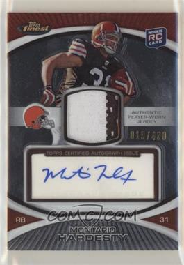 2010 Topps Finest - [Base] - Rookie Patch Autographs #83 - Montario Hardesty /400