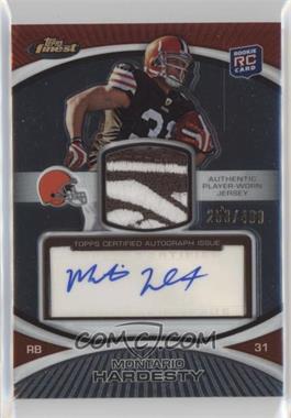 2010 Topps Finest - [Base] - Rookie Patch Autographs #83 - Montario Hardesty /400