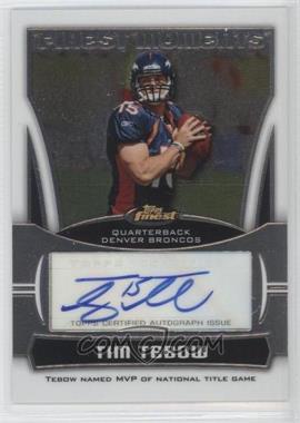 2010 Topps Finest - Finest Moments Autographs #FMA-TT - Tim Tebow