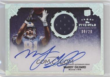 2010 Topps Five Star - [Base] - Rookie Autographed Patch Rainbow #154 - Rookie Patch Autograph - Mardy Gilyard /20
