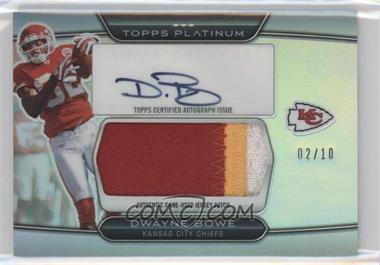 2010 Topps Platinum - Autographed Refractor Jumbo Patch #ARJP-DBO - Dwayne Bowe /10